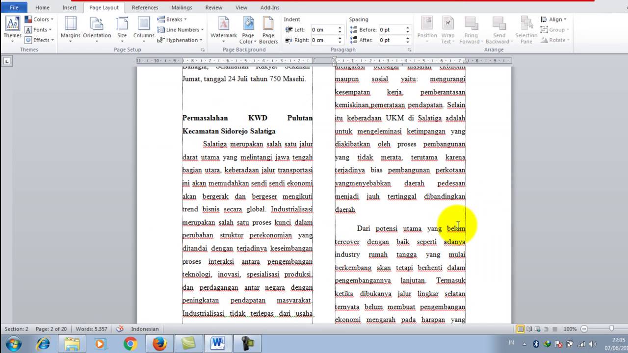 3 Rahasia Mudah Cara Mengubah 2 Kolom Menjadi 1Kolom Dalam Word Agar Tulisan Rapi Sempurna