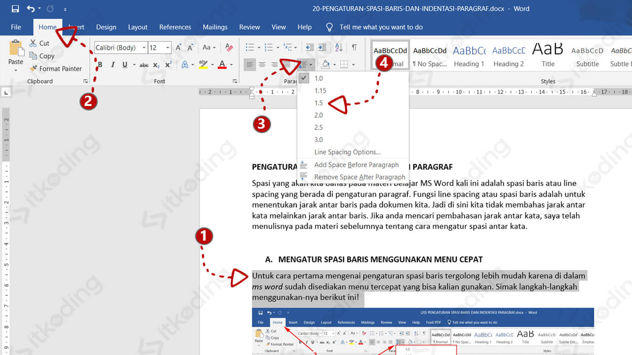 Atur Spasi di Word Panduan Lengkap - LKomBis Atur Spasi di Word Panduan Lengkap - LKomBis