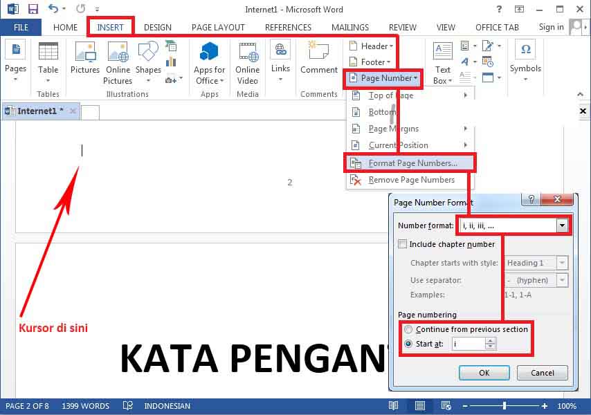 Tutorial Cara Mudah Membuat Nomor Halaman di Word - LKomBis Tutorial Cara Mudah Membuat Nomor Halaman di Word - LKomBis