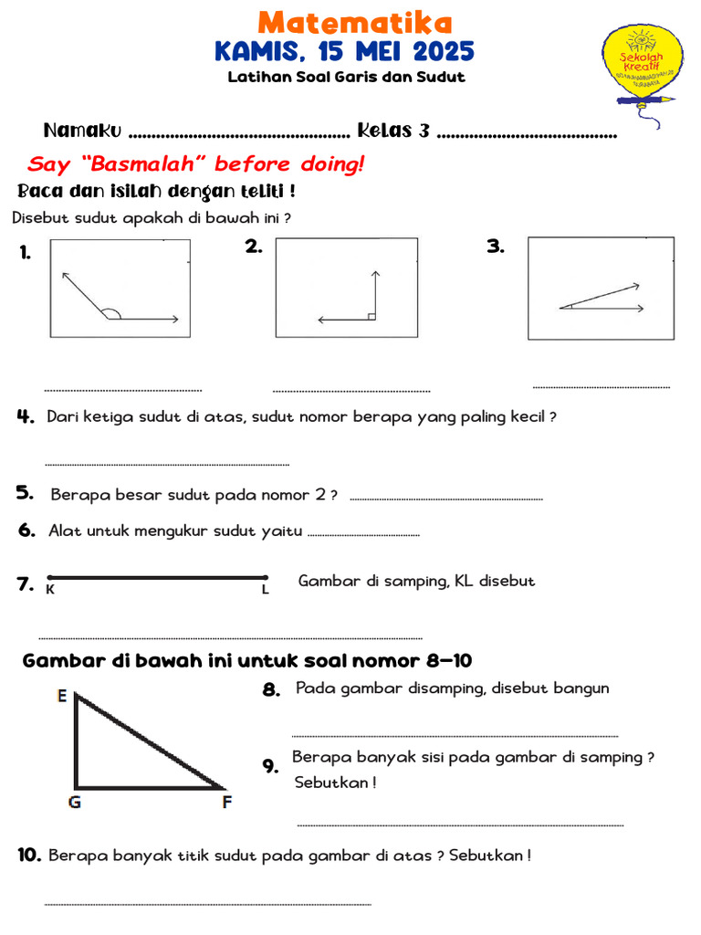 soal sudut kelas 3 sd pdf