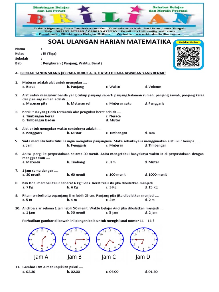 3 Soal Jam Kelas 3 SD Paling Sering Salah, Wajib Tahu Sebelum Ujian 2026 3 Soal Jam Kelas 3 SD Paling Sering Salah, Wajib Tahu Sebelum Ujian 2026
