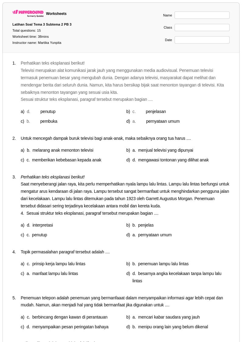 3 Cara Cepat Hafal Contoh Soal Tema 3 Subtema 1 Kelas 6 Rif Awa 2026 Terbukti