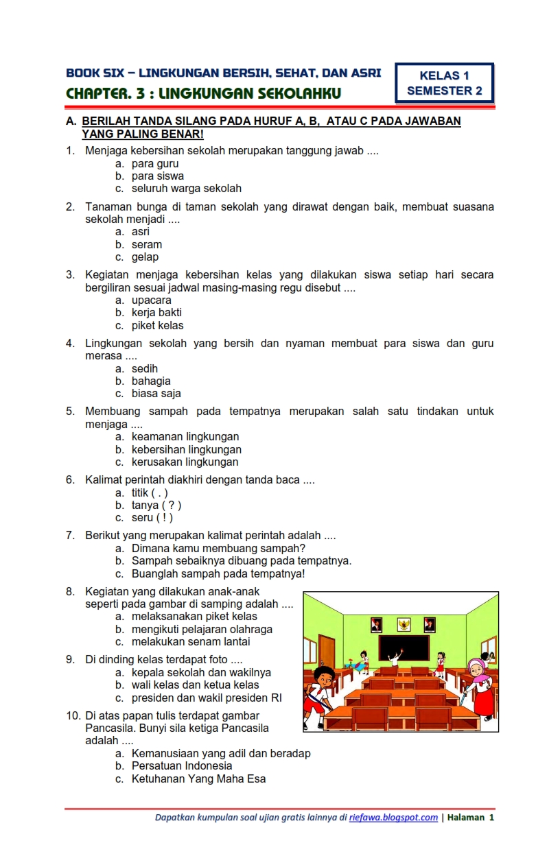 5 Contoh Soal Tema 3 Subtema 2 Kelas 4 yang Wajib Dikuasai Siswa Sebelum Ulangan