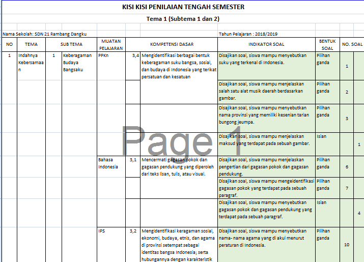 Soal Matematika Kelas 4 Sd Tema 1 Soal Matematika Kelas 4 Sd Tema 1