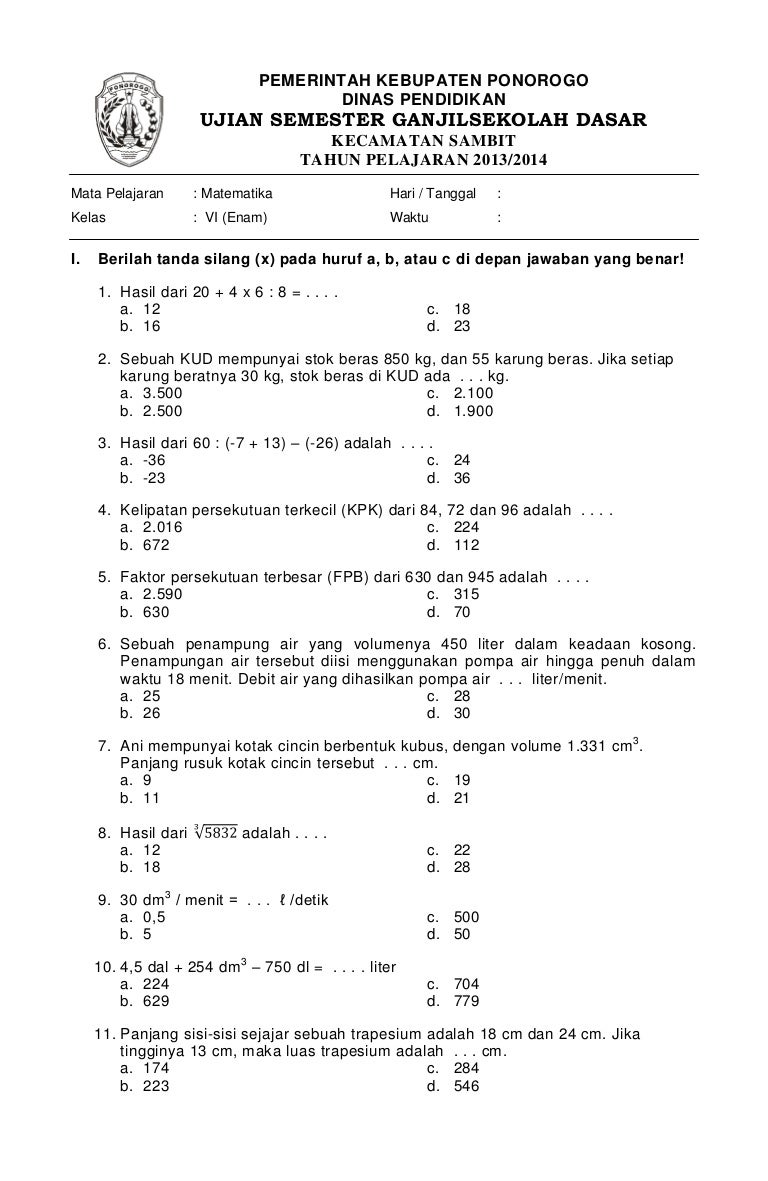 Membedah Kisi-Kisi Soal Kelas 4 Kurikulum 2013 Semester 1 Panduan