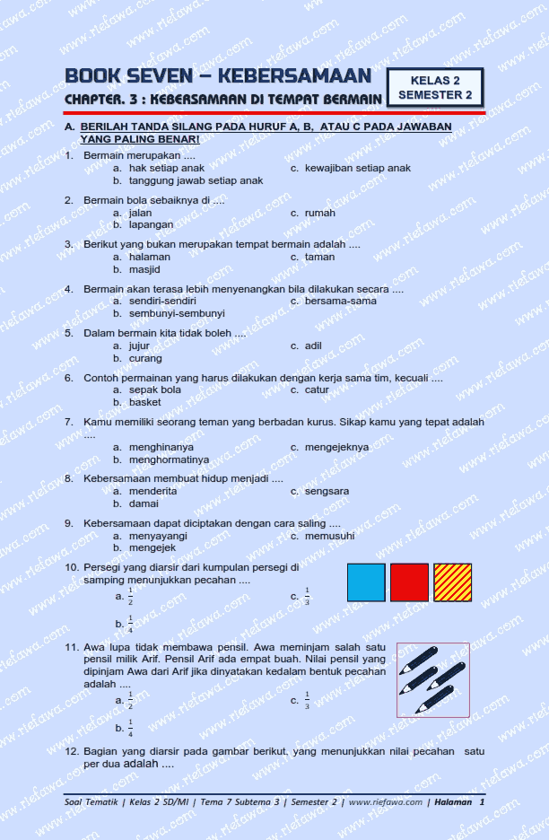 Contoh Soal Tema 7 Kelas 2 SD Kurikulum 2013 Lengkap dengan Kunci Jawaban, Ternyata Ini 5 Tipe Soal yang Sering Muncul Contoh Soal Tema 7 Kelas 2 SD Kurikulum 2013 Lengkap dengan Kunci Jawaban, Ternyata Ini 5 Tipe Soal yang Sering Muncul