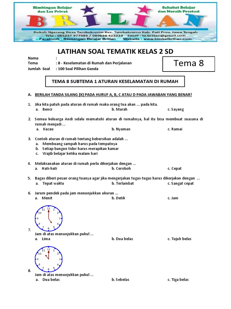 Terbukti Mudah Menguasai Contoh Soal Tema 8 Kelas 2 SD K13 Lengkap Dalam 5 Menit Terbukti Mudah Menguasai Contoh Soal Tema 8 Kelas 2 SD K13 Lengkap Dalam 5 Menit