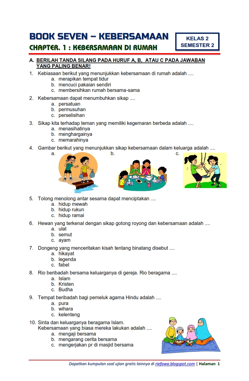 Ternyata Ini Dia Contoh Soal Tema 4 Subtema 1 Pembelajaran 1 Kelas 3 yang Paling Dicari Guru dan Orang Tua
