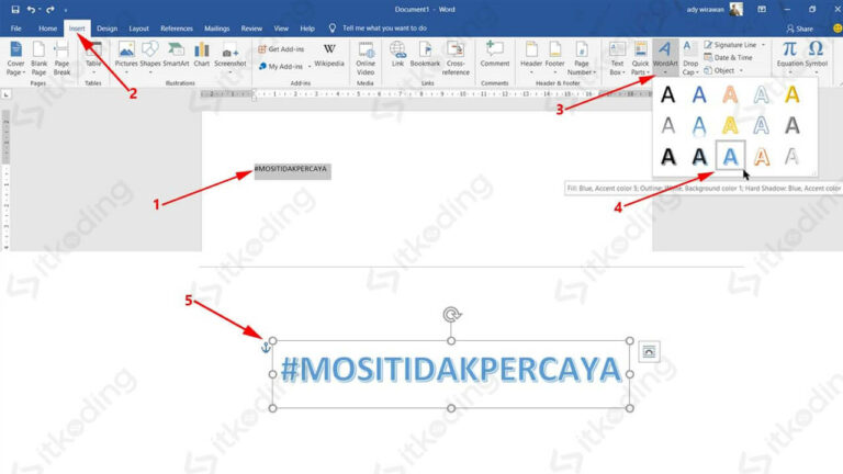 Cara Membuat Word Art dan Pengaturannya di MS Word Cara Membuat Word Art dan Pengaturannya di MS Word
