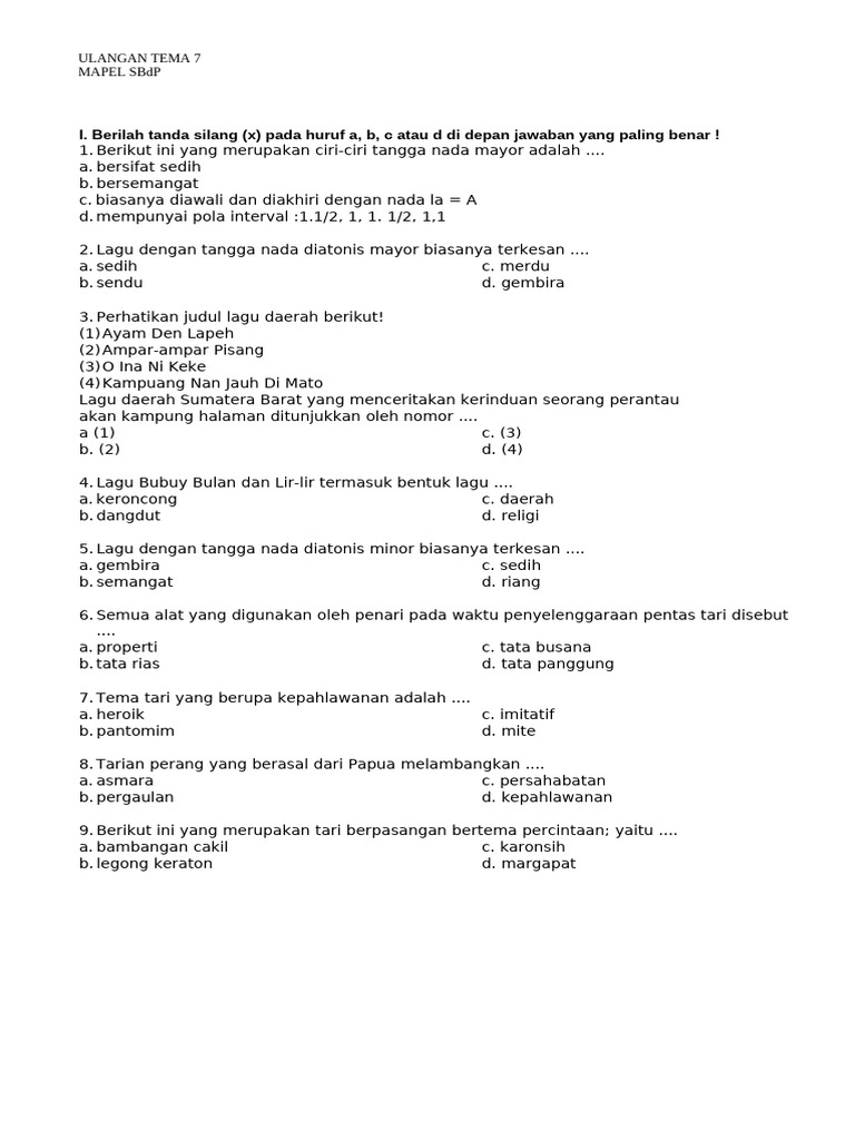 Terbukti Ampuh! 20 Contoh Soal Tema 7 Kelas 6 Semester 2 Beserta Kunci Jawaban Terbukti Ampuh! 20 Contoh Soal Tema 7 Kelas 6 Semester 2 Beserta Kunci Jawaban
