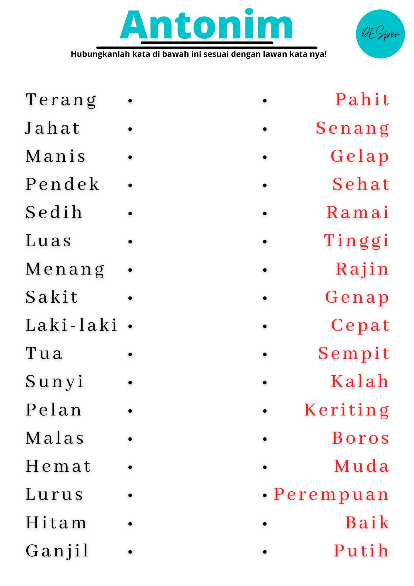 7 Latihan Soal Sinonim untuk Anak SD Kelas 2 yang Terbukti Ampuh Tingkatkan Skor 7 Latihan Soal Sinonim untuk Anak SD Kelas 2 yang Terbukti Ampuh Tingkatkan Skor