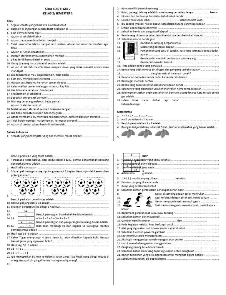 Rahasia Nilai Sempurna Download latihan soal uas kelas 2 semester 1 kurikulum 2013.pdf