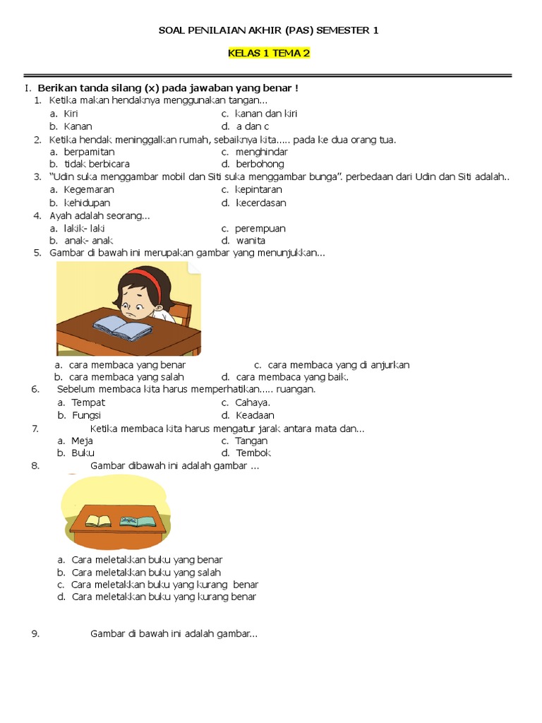 Wajib Tahu! Kumpulan Latihan Soal UAS Kelas 1 Tema 2 Agar Nilai Anak Langsung Melejit Wajib Tahu! Kumpulan Latihan Soal UAS Kelas 1 Tema 2 Agar Nilai Anak Langsung Melejit