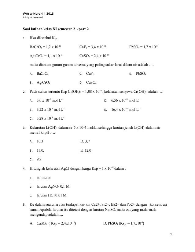 Wajib Tahu! Kumpulan Latihan Soal serta Pembahasannya Kimia Kelas 11 Semester 2 Terbaru Wajib Tahu! Kumpulan Latihan Soal serta Pembahasannya Kimia Kelas 11 Semester 2 Terbaru