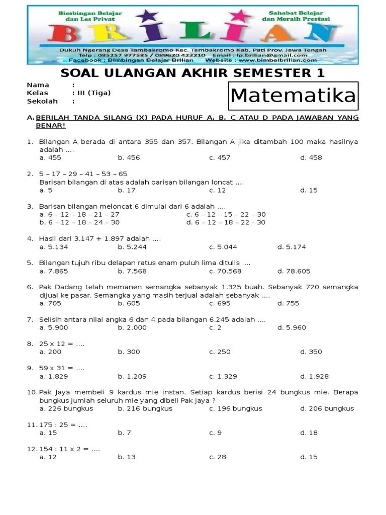 Waspada Perundungan! Sambil Belajar Latihan Soal UAS Kelas 3 SD Tematik Semester 1 Waspada Perundungan! Sambil Belajar Latihan Soal UAS Kelas 3 SD Tematik Semester 1